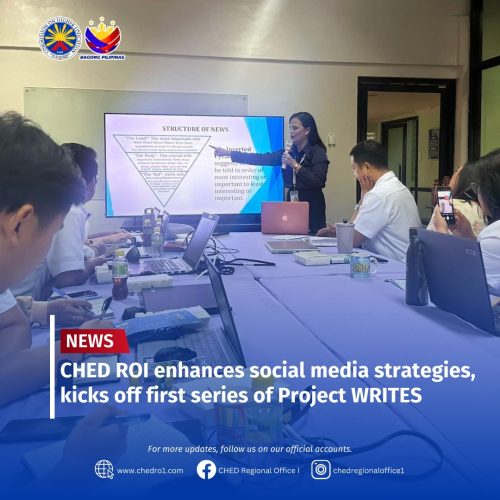 CHED RO1 enhance social media strategies, kicks off first series of Project WRITES