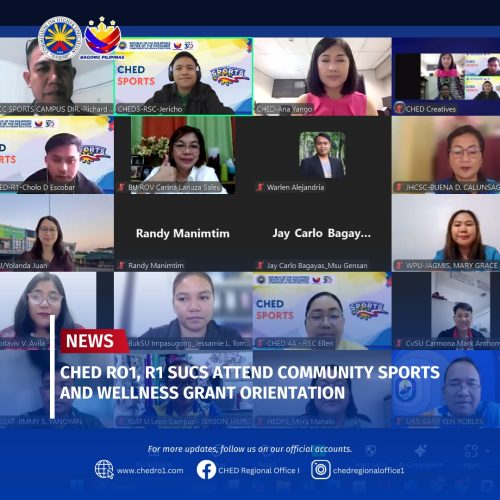 CHED ROI, R1 SUCs attend Community Sports and Wellness Grant Orientation