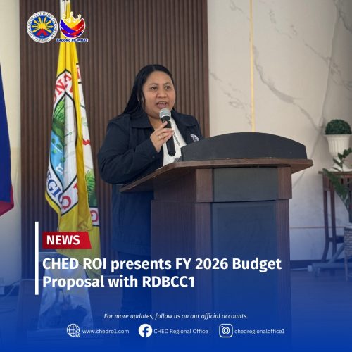 CHED RO1 PRESENTS FY 2026 BUDGET PROPOSAL TO RDBCC 1​