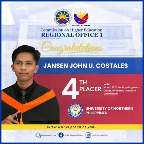 UNP alumnus secures 4th place in 2025 Licensure Examination for Sanitary Engineers
