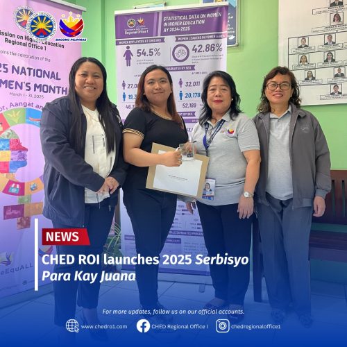CHED RO1 launches 2025 Serbisyo Para Kay Juana