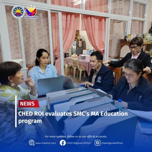 CHED RO1 evaluates SMC’s MA Education program