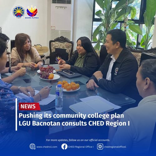 Pursuing its community college plan LGU Bacnotan consults CHED Region I