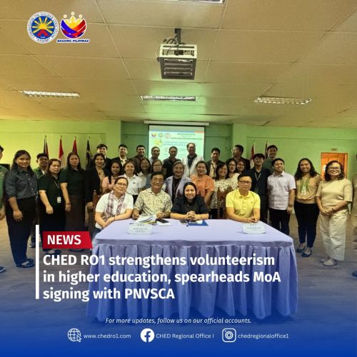 CHEDRO1 strengthens volunteerism in higher education, spearheads MoA Signing with PNVSCA