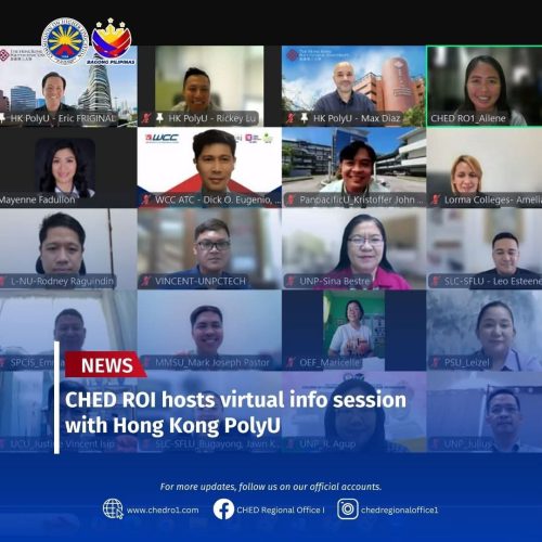 CHED RO1 hosts virtual info session with Hong Kong PolyU