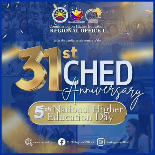 HAPPY 31ST CHED ANNIVERSARY AND THE 5TH NATIONAL HIGHER EDUCATION DAY!​