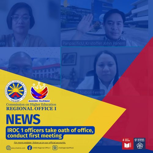 IROC 1 officers take oath of office, conduct first meeting