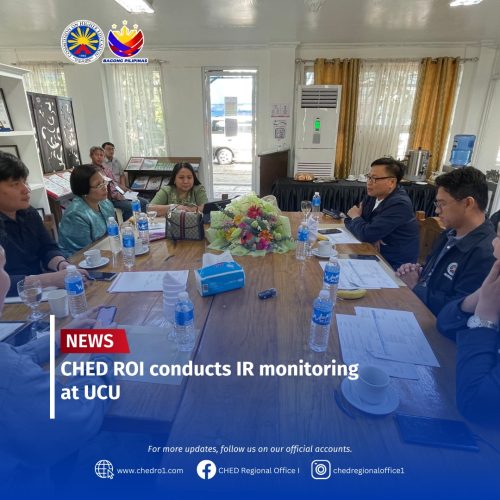 CHED RO1 CONDUCTS IR MONITORING AT UCU​