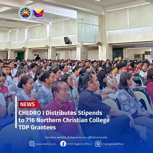 CHED RO1 Distributes stipends to 716 TDP grantees at NCC