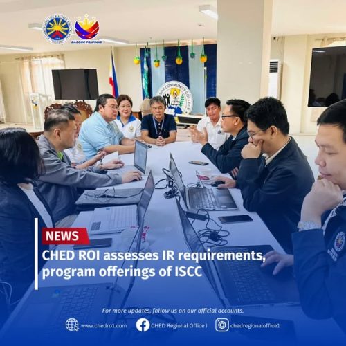 CHED RO1 conducts GS monitoring visit at ISPSC – Sta. Maria