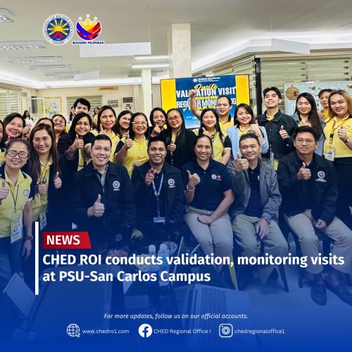 CHED ROI CONDUCTS VALIDATION. MONITORING  VISITS AT PSU-SAN CARLOS CAMP​