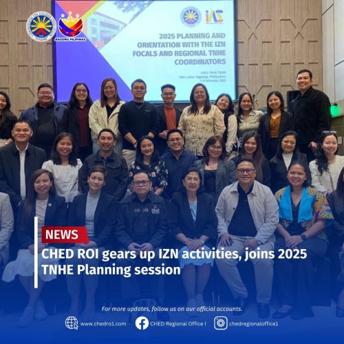 CHED ROI gears up IZN activities, joins 2025 TNHE Planning session