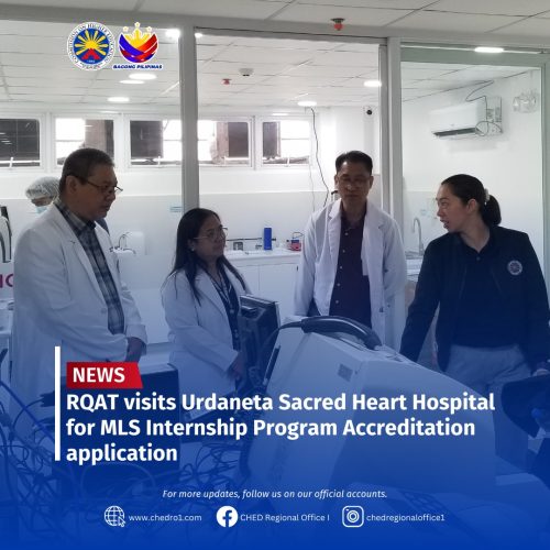 RQAT visits Urdaneta Sacred Heart Hospital for MLS Internship Program Accreditation application