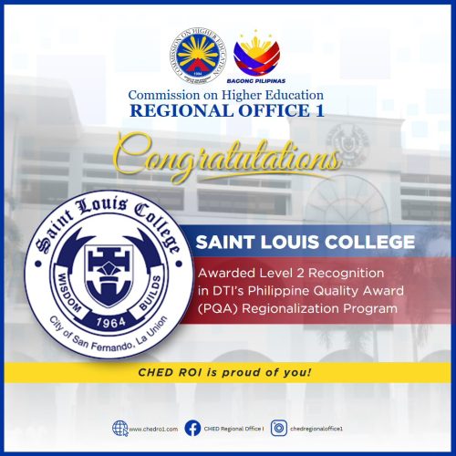Congratulations, Saint Louis College of San Fernando, La Union!